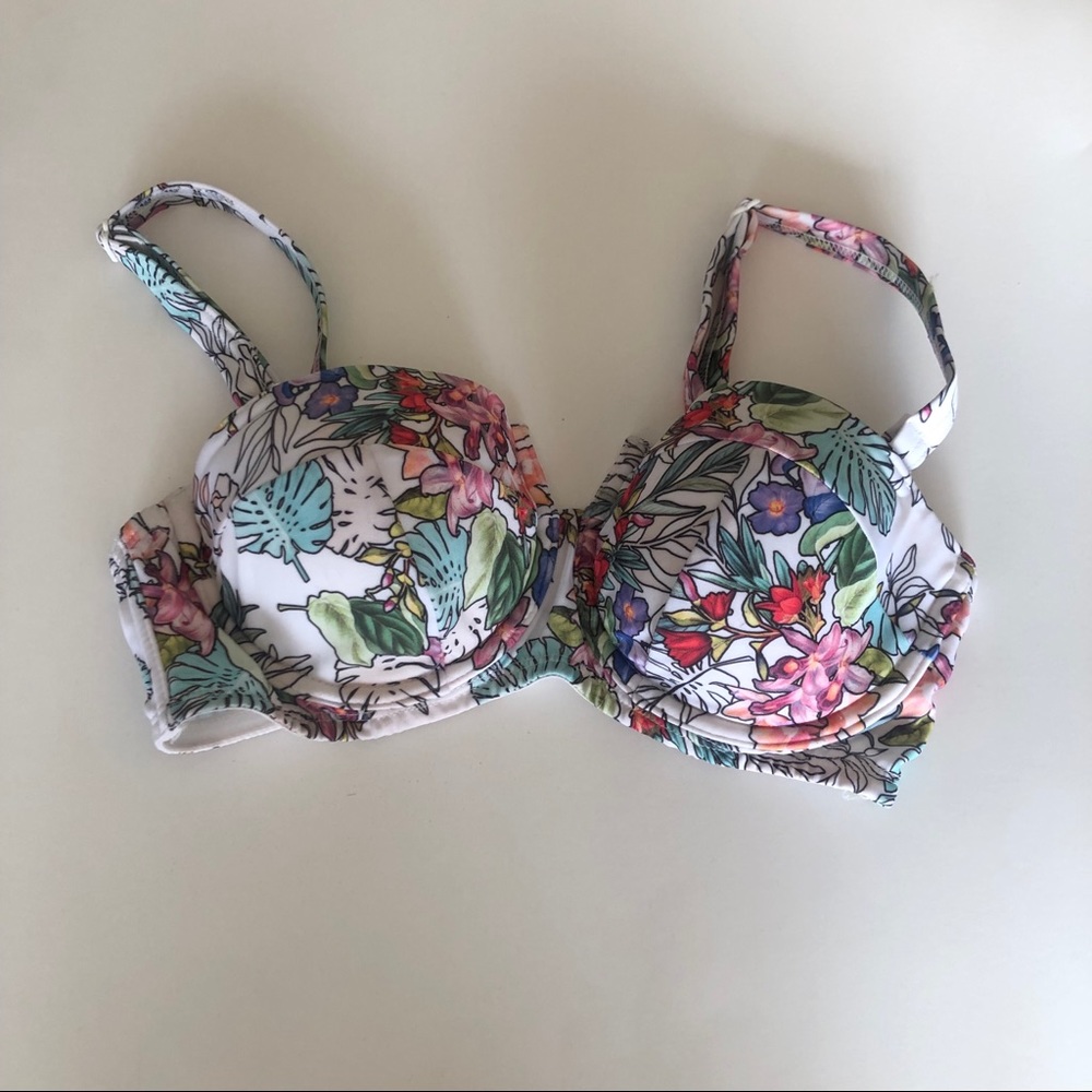ASOS FULLER BUST floral print bikini top 34DDD/F